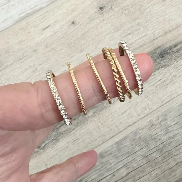 Gold Stackable Rings - Picture 5 of 5